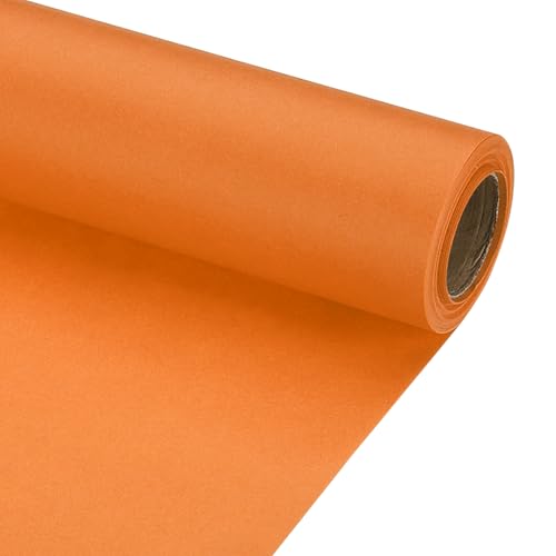 PATIKIL Wrapping Paper 12 x 300(25) 70 GSM Craft Paper Roll Kraft Packing Paper for Poster Bulletin Board Gift Wrapping Orange