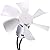 Riloer Replacement White RV 6" Vent Fan Blade, with Vent Motor, for Any 12 Volt Motor with A 4mm/0.15Inch D Shaft