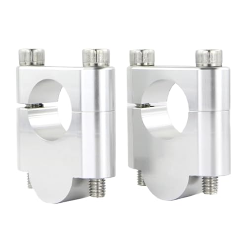 KBNGCAQ Compatible With For SR 250 1980-1982 For SR 400 2015-2019 For SR 500 1978-1999 7/8 22mm Handle Bar Handlebar Riser Mount Clamp Car Paddle Shifter(Silver,30mm)