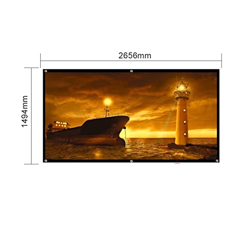 Pantalla portátil para proyector 120 pulgadas 16:9 sin marco miniatura 2