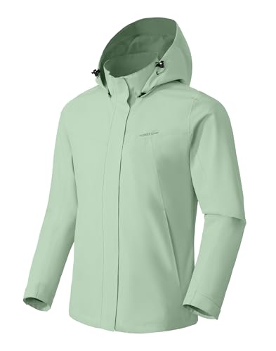 Pioneer Camp Women's Rain Jacket Waterproof Shell Jacket Hooded Windbreaker Lightweight Rain Coats for Outdoor Hiking Travel