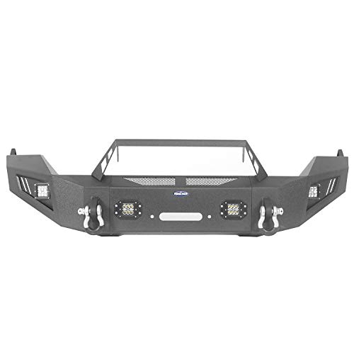 u-Box Ram 1500 Front Bumper Discoverer Full Width Bumper w/Winch Plate & 4 ×18W LED Spotlights for 2013-2018 Dodge Ram 1500 (Excluding Rebel) - Thumbnail 5