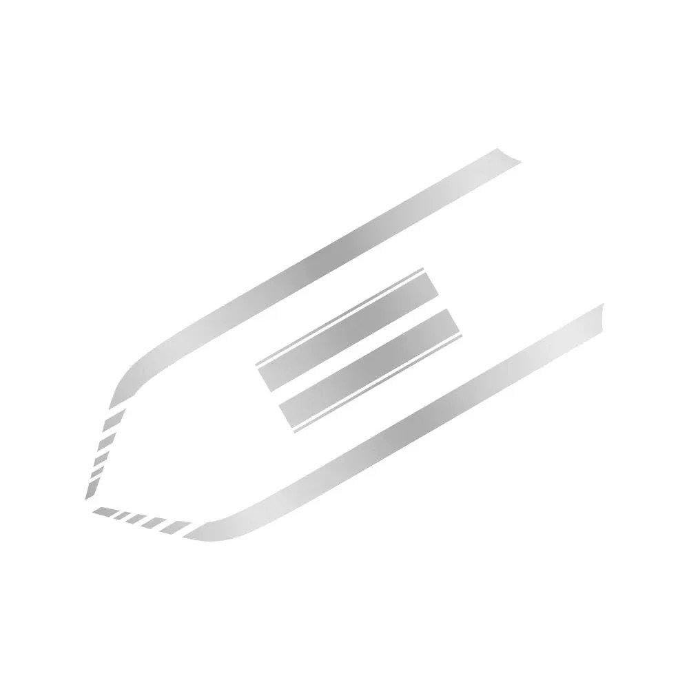 for Renault Trafic MK3 MK2 Camper Van Car Door Side Graphics Stickers Vinyl Film Hood Bonnet Decals(Matt Silver,L1 SWB)