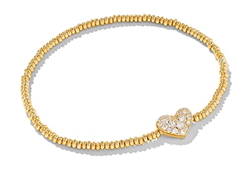 Kendra Scott Ari Pave Crystal Heart Stretch Bracelet, Fashion Jewelry for Women