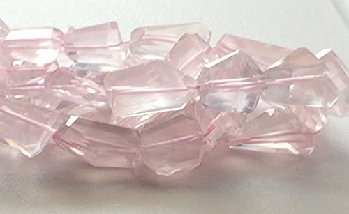 Quartz rose naturel en pépites facettées pour création de collier LKBEADS
