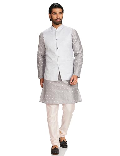 Image of Amazon Brand - Symbol Men's Cotton Blend Printed Kurta Pyjama Set