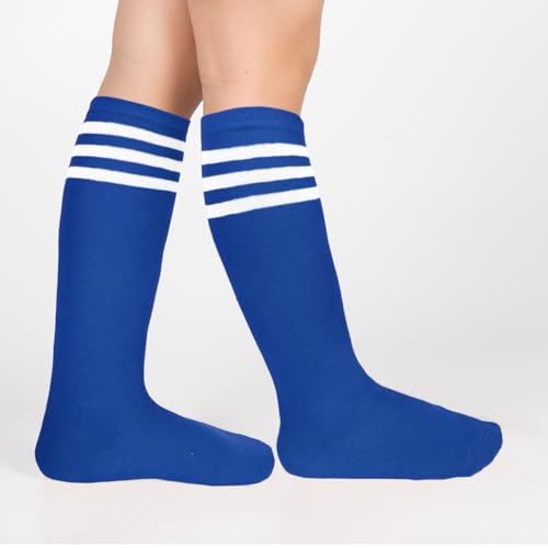 Benefeet Sox Kids Soccer Socks Toddler Knee High Tube Long Socks Soft for Girls Three Stripes Youth Cotton Soccer Socks2