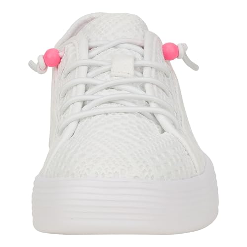 Image of Hey Dude Cody (LTT) Craft Linen Women's Shoes, Crafted Mix Eyelet White, Size 7