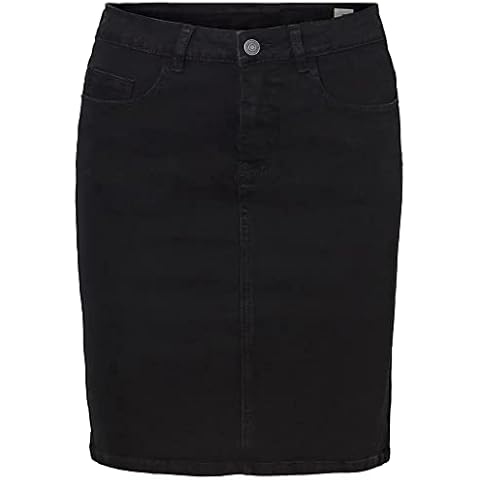Van Der Rich ® - Short denim skirt made of stretchy fabric - women, black, 20 Cover