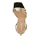 Calvin Klein Women's Quiva Heeled Sandal, Gold Mirror Metallic 710, 5