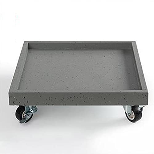 Consejos y reviews para comprar Macetas para jardin exterior que Puedes comprar On-line. 37 YCZHD Macetas Cuadrada Mover Soporte,Maceta Móvil para Mover Maceta Plataforma Dolly con Ruedas de Freno,Rueda Universal con Rodillos Granito (Size:38cm/14.9in,Color:Gris)