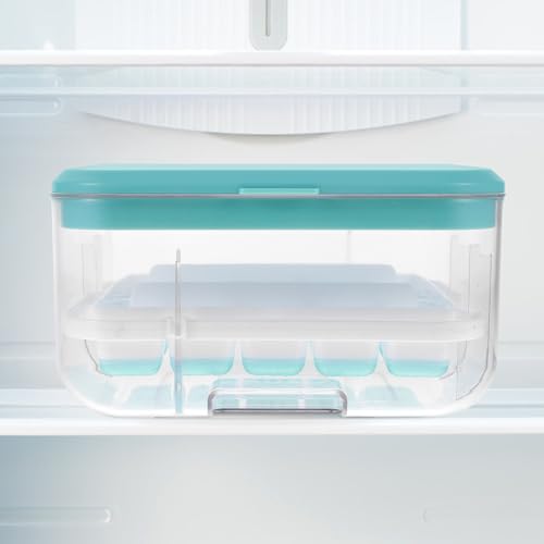 Bandeja para cubitos de hielo de silicona color azul miniatura 6