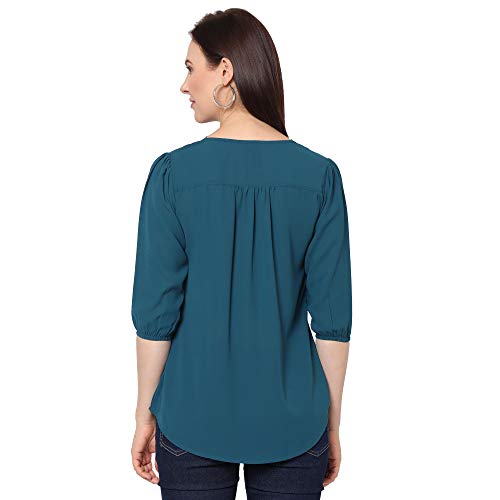 Image of GO-4 IT Women's Top with Cutwork Embroidery in Neck