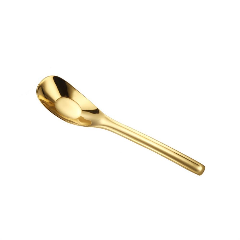 Cuillères De Service Cuillère de ménage en Acier Inoxydable épaissie(Gold,16.5x3.5cm)