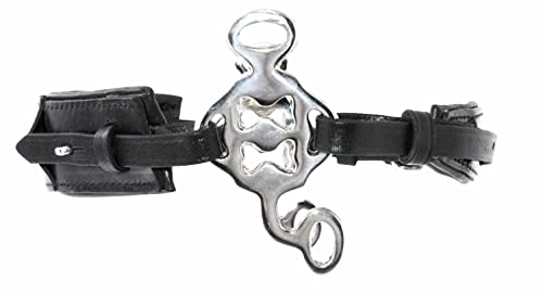 Reitsport Amesbichler AMKA 3 Anneau baroque Hackamore Flexi avec costumes en acier inoxydable et 3 anneaux sur le nez