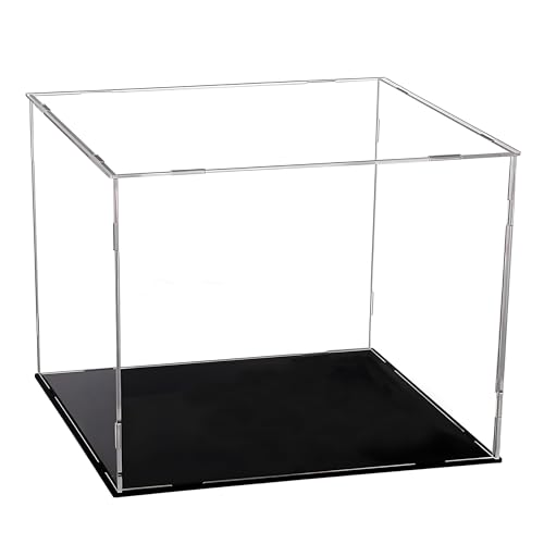 Image of Evron Display Case for Collectibles Assemble Clear Acrylic Box Alternative Glass Case for Display Action Figures Home Storage & Organizing Toys (14.5x11x12 inch; 36x27x30 cm)