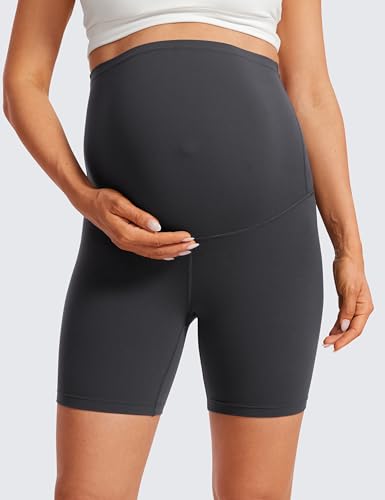 Image of CRZ YOGA Maternity Biker Shorts 6 inch