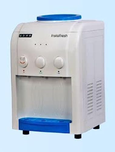 Image of USHA Plastic Instafresh Table Top - Hot, Normal & Cold Water Dispenser, 20 Liter, 65 Watt, White