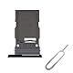 Cemobile SIM-Kartenfach Slot Halter Ersatz für Samsung Galaxy S24 & S24 Plus (Einzel-SIM-Version) mit wasserdichtem Gummidichtungsring + SIM-Kartenfach offener Auswurfstift (schwarz)