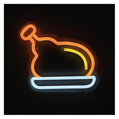 Néon déco cuisse de poulet lumineuse au design pop et gourmand