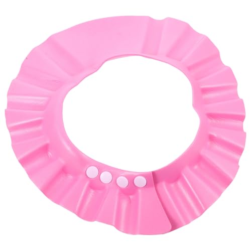 Image of Eva Waterproof Baby Kids Shower Bathing Shampoo Hat Ultra-Light Shower Visor for Kids Adjustable Bath Visor for Babies Pink Toddler Waterproof Hat for Hair Washing