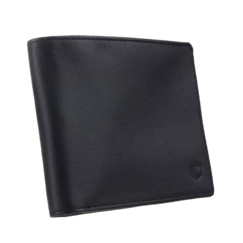 Image of SLNT Wallet Blocking Wallet for Men - Slim Bifold, 6 Card Slots | Napa Leather, RFID & NFC Signal Blocking, Slim Bi-Fold Design, 6 Card Slots, Large Money Pocket, Travel-Ready, Jet Black