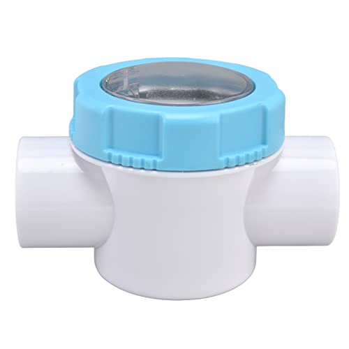 Válvula de retención para piscina, G1-1/2 Válvula de retención de seguridad de PVC para piscina Válvula no Retorno Agua PVC de tubería de 50 mm con lente en perspectiva, Valvula antiretorno Piscina
