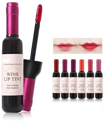 VBA 6 Colors Matte Liquid Lipstick Wine LipTint LipGloss MakeUp LipSticks WineBottle (6 Multicolor, 6 ml)-image-41