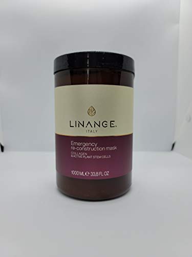 Linange Spa - Emergency Collagen Mask (1000ml); Strengthening, Hydrating, Nourishing, Hair Care Product; Hair Mask w/Proteins for Men and Women – for Thin, Dry, Damaged, Treated Hair
