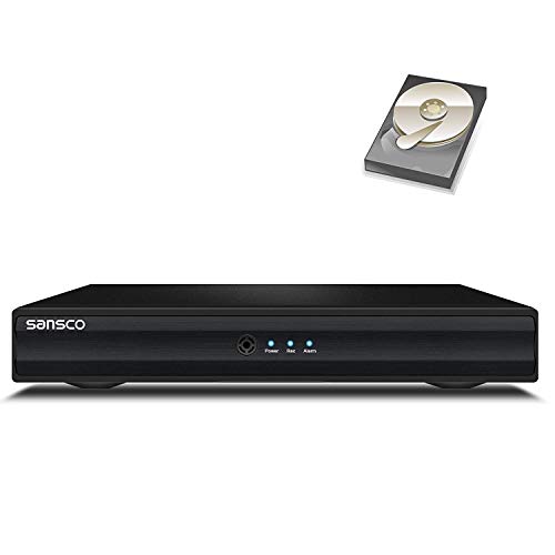 SANSCO 8 Channel 1080N Standalone CCTV DVR Recorder with 1TB Pre-installed Hard Drive Disk (P2P Technologies, Rapid USB Storage Backup, Mobile App: Xmeye)
