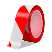 Amig - Markierungsband - Zur Abgrenzung von Gefahrenbereichen - Nicht klebend - LDPE Polyethylen - 70 mm x 200 m - Rot und Weiß