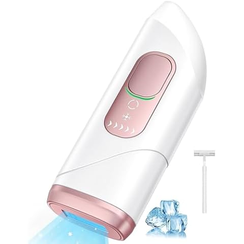 Laser Hair Removal,Laser Hair Removal for Women, 999999 Flashes,Hair Removal Device,ipl laser hair removal for Facial Legs Arms Whole Body Use (White-Rose Gold) Cover