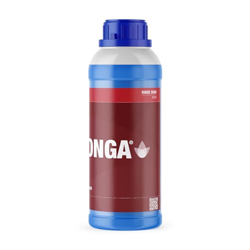 Konga Rinse Dish - Abrillantador de calidad industrial comercial, abrillantador para lavavajillas profesional, acabado y abrillantador para lavavajillas, para vajilla impecable, (1 litro)