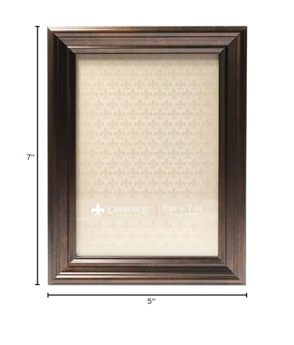 Image of Lawrence Frames 535557 Bronze 5x7 Classic Detailed Oil Rubbed Picture Frame