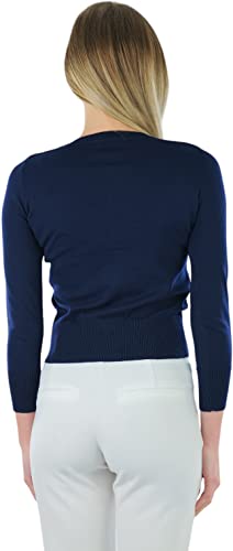 Image of ToBeInStyle Women's Long Sleeve Button Down V-Neck Cardigan