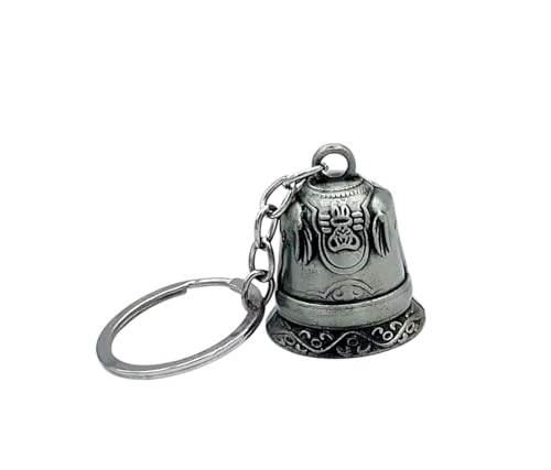 Image of Classic Antique Tibetan Temple Bell Shaped Keyring for Gift Gaurdian bell for Car Bike Bags Metal Key ring Key Chain Bag Charm Gift