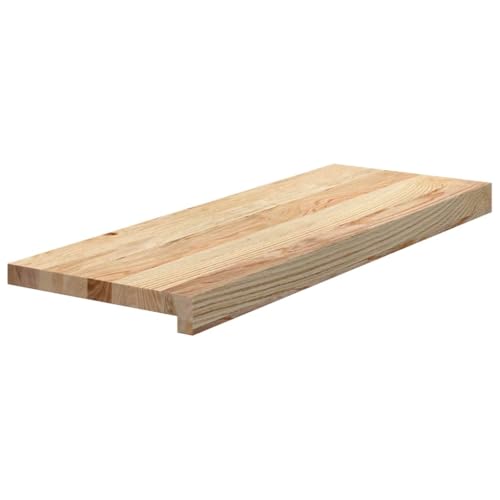 vidaXL Peldaños de escalera 4 uds madera maciza 70x30x2 cm, peldaño de escalera, peldaño de escalera de roble, alféizar de ventana