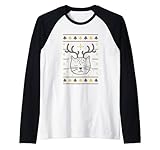 Photo Gallery ugly christmas maglione cat - gatti di natale, natale maglia con maniche raglan