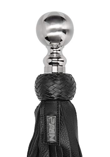Shots Ouch! Pain - Heavy Metal Ball Flogger Softy Leather - Black - Afbeelding 3