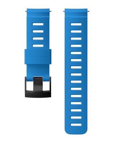 Bracelet en silicone 24 mm Dive 1 Blue Black SUUNTO en taille M pour montre connectée de plongée