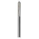 45 Degree Engraving Bit, EnPoint 1/8 Carbide Engraving Bit 3.175mm Shannk 0.3mm Tip 2 Flutes Tough Tip Cone Shape Metal Engraving Bit CNC Marking Conical V-Bit for Steel Aluminum Brass MDF Wood