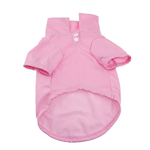 OHANAOhana Spring Wear Collection - Polo T-Shirts In Beautiful And Bright Solid Colours For Cats And Dogs - Pink Medium Size, Pcs0012/06