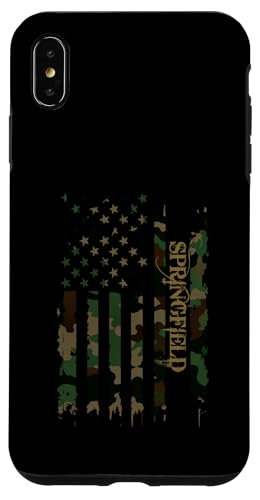 Springfield United States Distressed Camo w US Flag �X�}�z�P�[�X iPhone XS Max �p