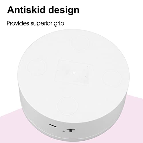 AUNMAS Drehbarer Display-Ständer, Batteriebetriebene Automatische Drehscheibe Display Weiße Plug-in-Fernbedienung Drehbarer Plattenteller 360 Grad Fotografie Drehteller(Durchmesser 13 cm / 5,1 Zoll)
