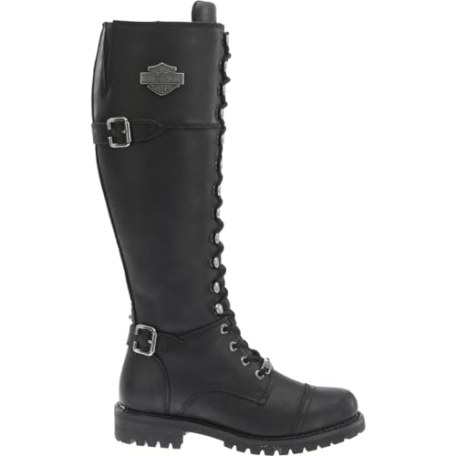Harley-Davidson Footwear Womens Beechwood Zippered Motorcycle Casual Boots Knee High Low Heel 1-2
