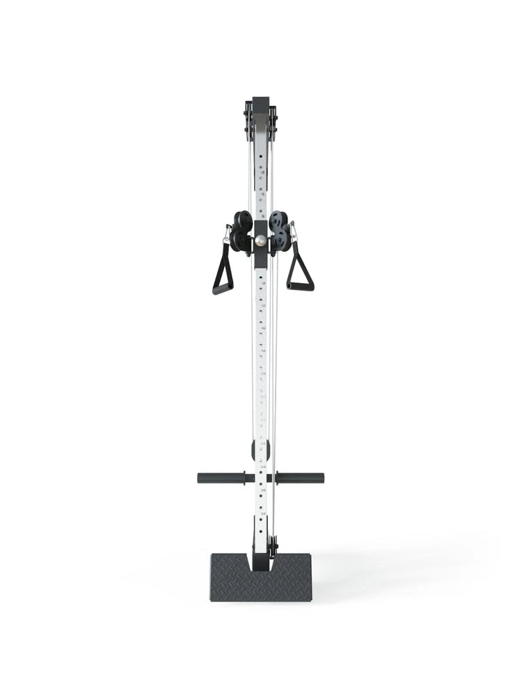 ATLETICA R8-Kabelzug Plate Loaded | 221 cm hoch, 52 kg schwer, Bis 450 kg belastbar, 34fach höhenverstellbar, einzeln, als Paar oder am Rack