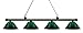 4-Light Billiard Light with Green Acrylic Shade