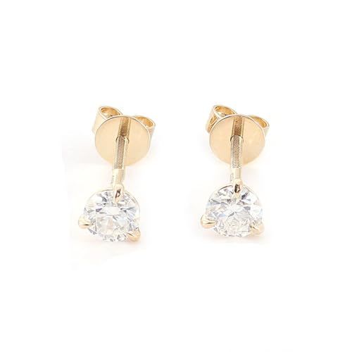 Boucles d'oreilles en Or 18K et Moissanite éclatante pour femme