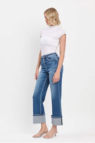 Flying Monkey - 90's Vintage Super High Rise Cuffed Flare Jeans - F58274