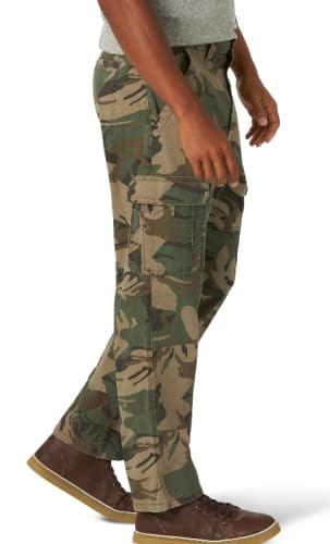 Pantalon cargo Flex marron devant plat avec poche technique intégrée